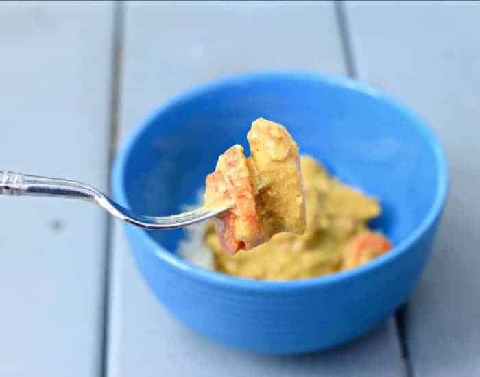 Bite of Instant Pot Curry Chicken