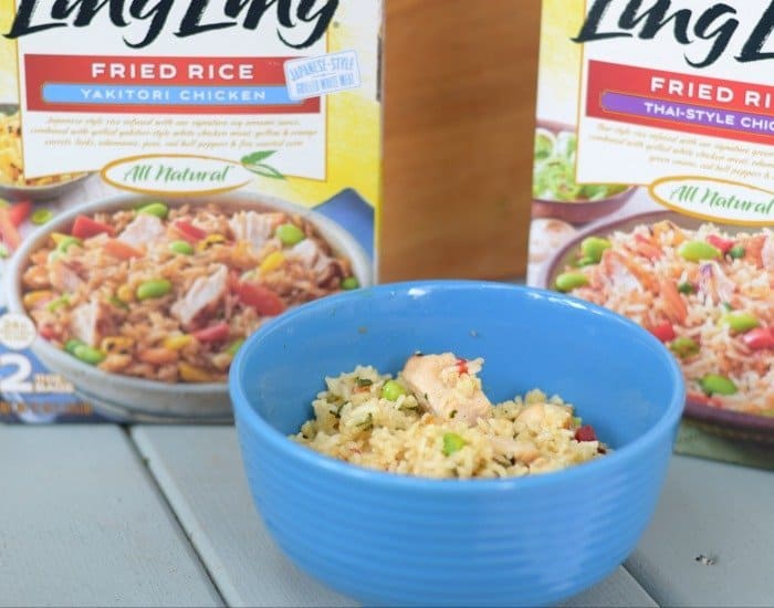 Bowl of Ling Ling Thai Style Chicken Fried Rice
