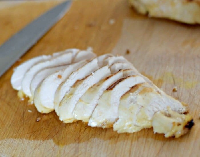 Slice marinated lime grilled chicken