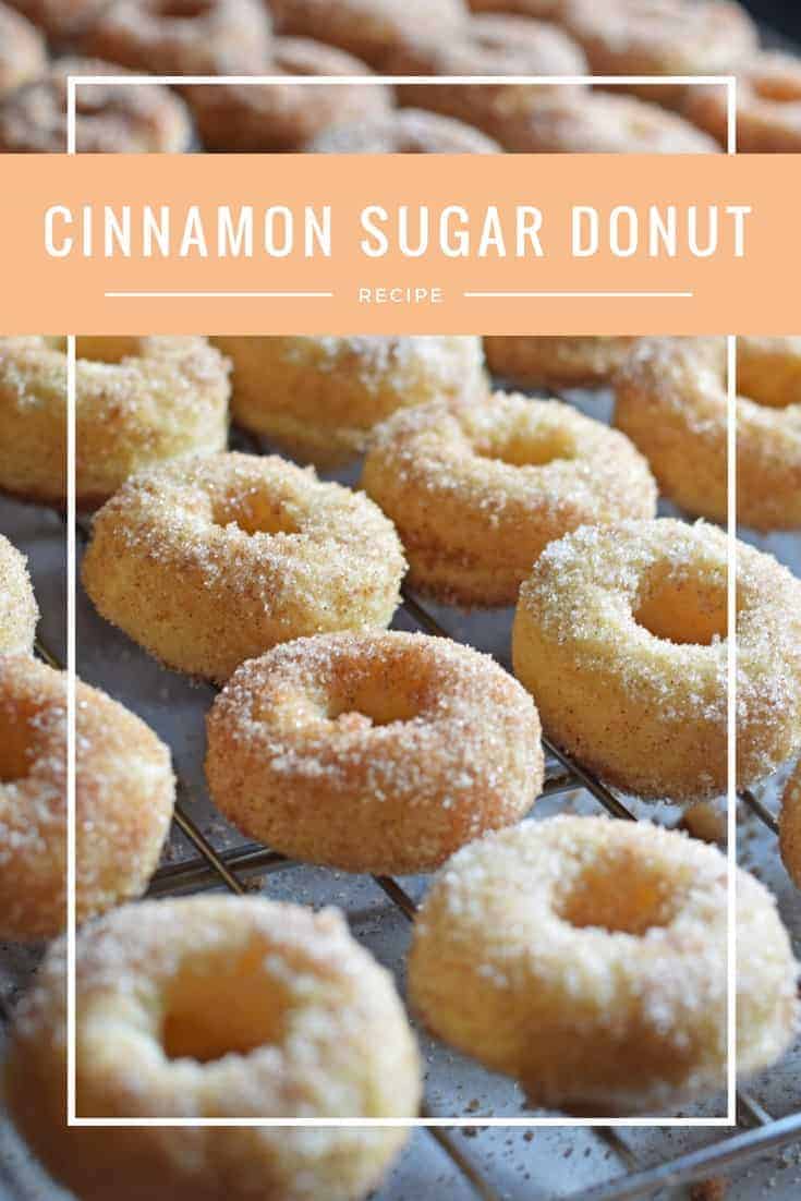 Homemade cinnamon sugar donuts recipe. These baked donuts are delicious with a little zing from a secret ingredient!