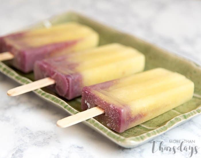 Dairy Free raspberry pineapple pops recipe