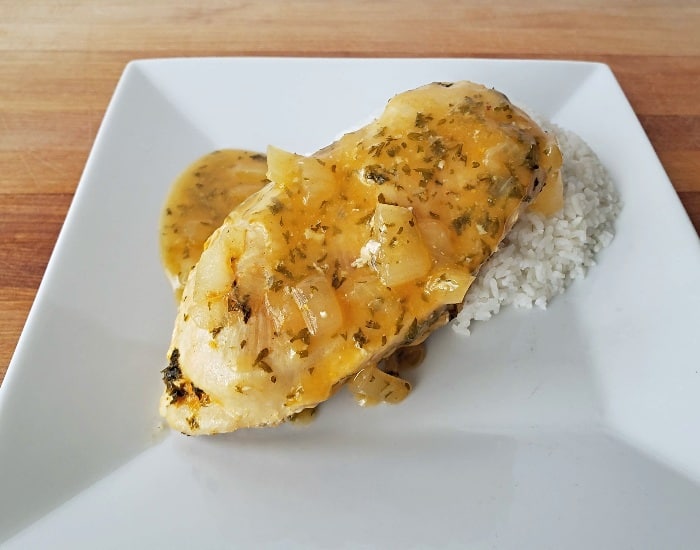 gluten free lemon garlic chicken plate