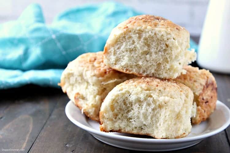 Plate of homemade dinner rolls