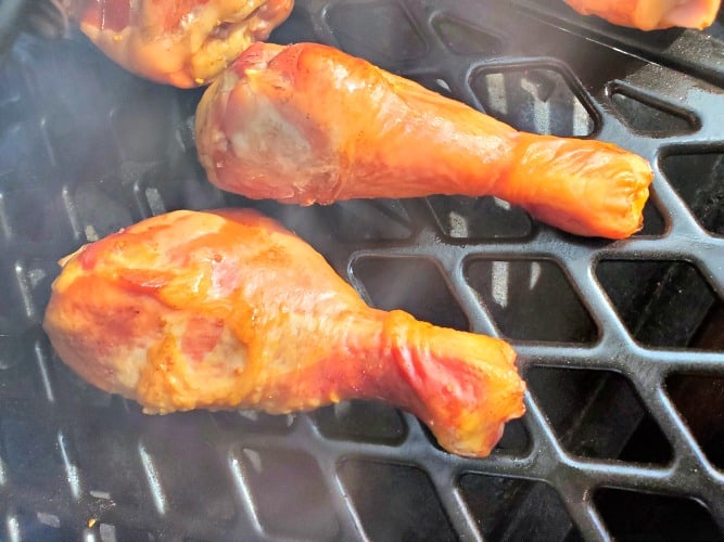 Coca cola chicken legs on the grill