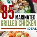 two marinated grilled chicken dishes