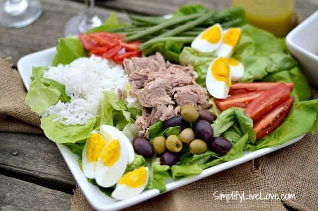 Platter of salad nicoise