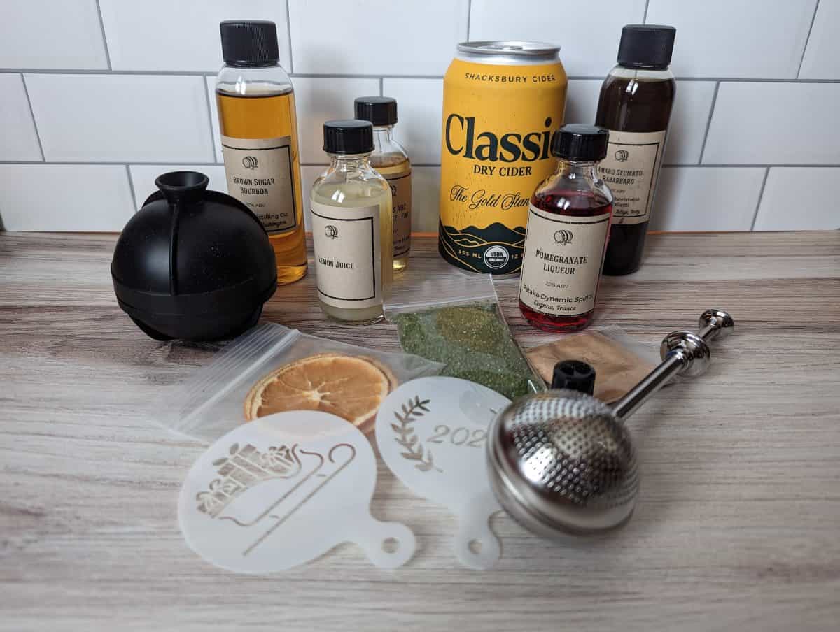 Products from the SipScout Craft cocktail kit.