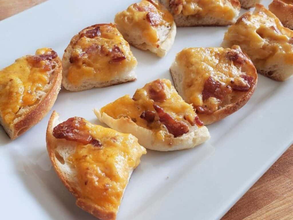 Image shows irresistible bacon cheddar bites.