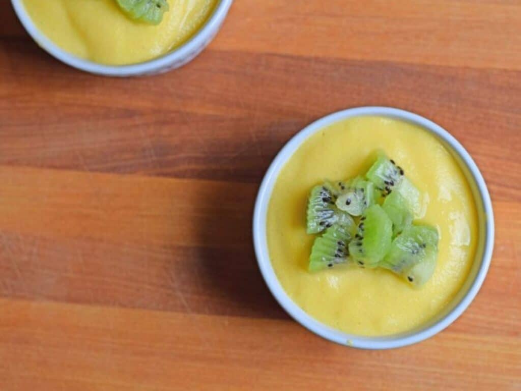 Image shows yummy mango custard recipe.