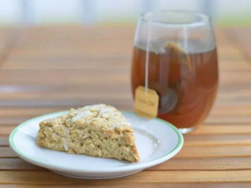 Image shows chai scone recipe.