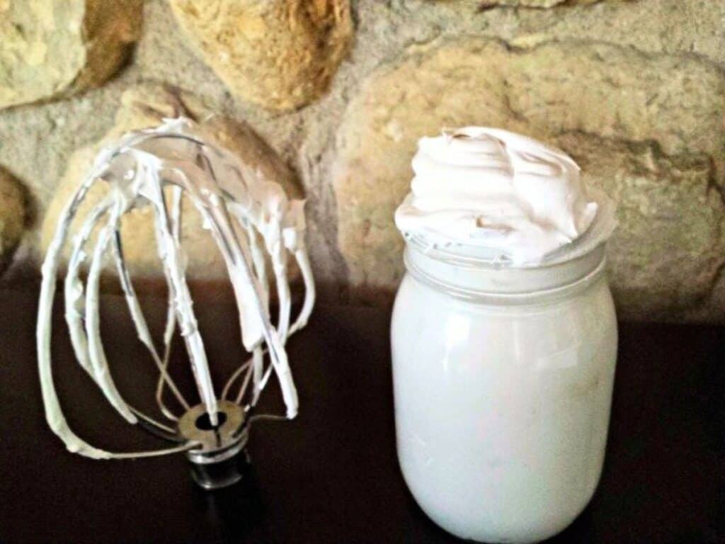 Image shows delicious marshmallow fluff.