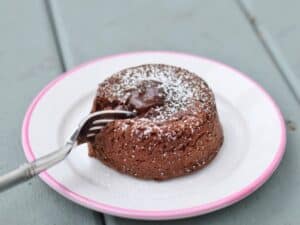Image shows delicious molten chocolates for two.