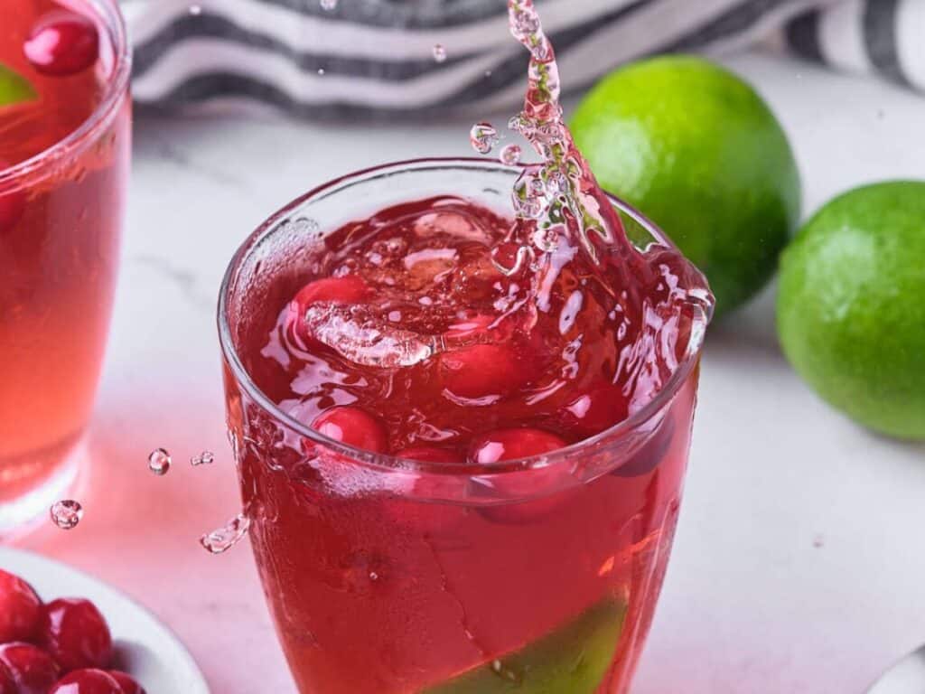 Image shows vodka cranberry recipe.