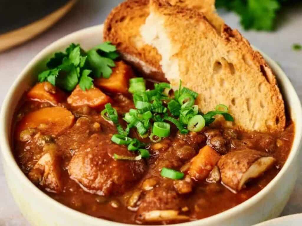 Image shows easy to make vegetable stew.