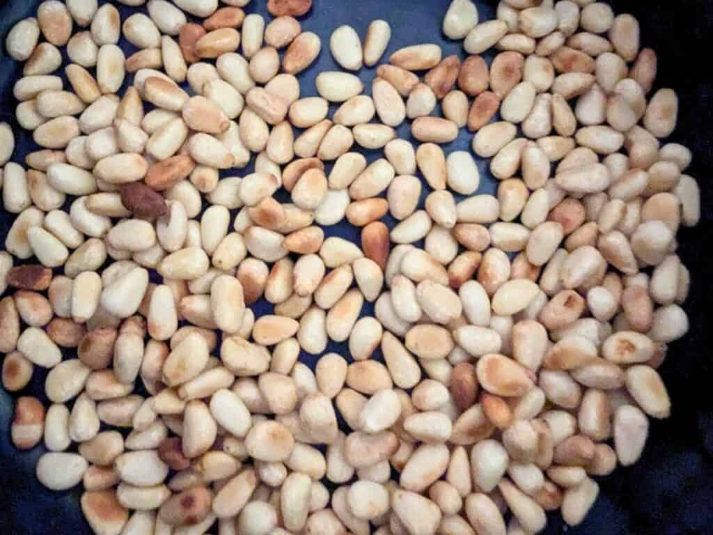 Image shows pine nuts.