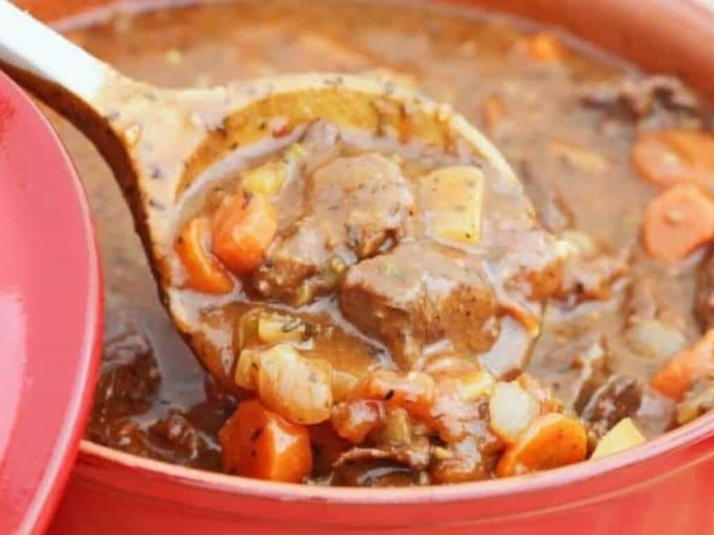Image shows yummy Venison stew.