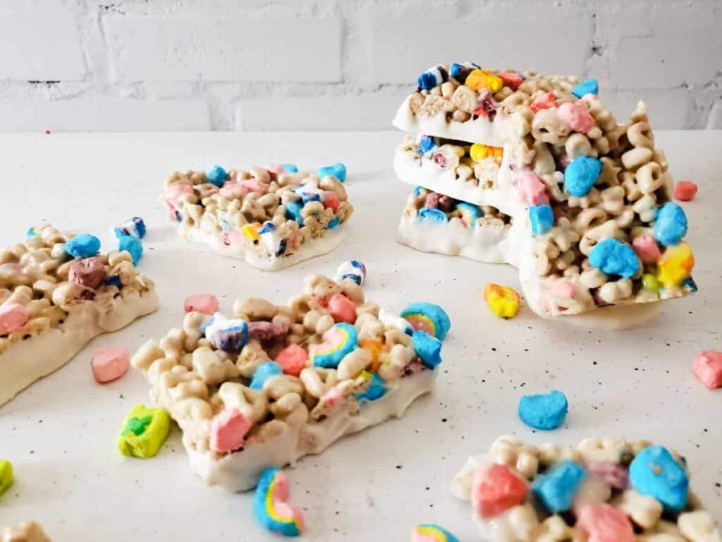 Image shows delicious lucky charm treats.