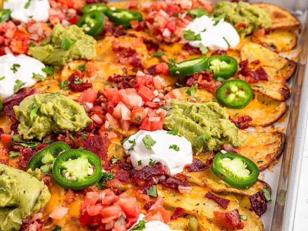 Image shows Irish nachos recipe.