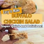 Image shows easy to make buffalo chicken salad.