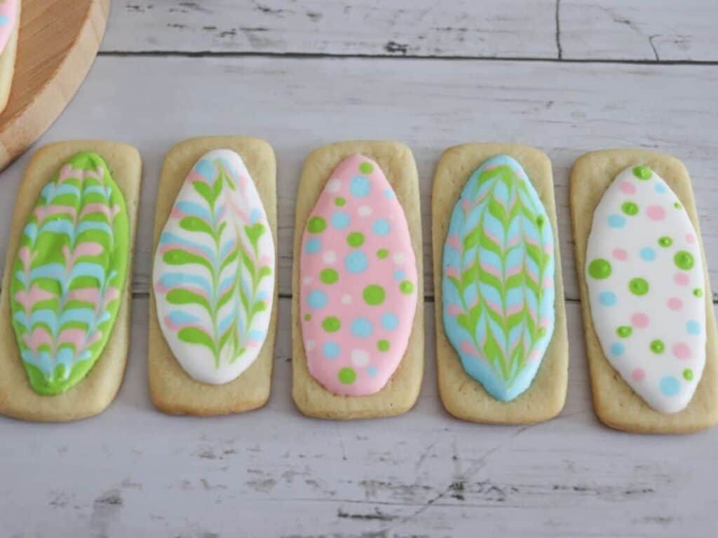 Image shows easy to make easter sugar cookies.