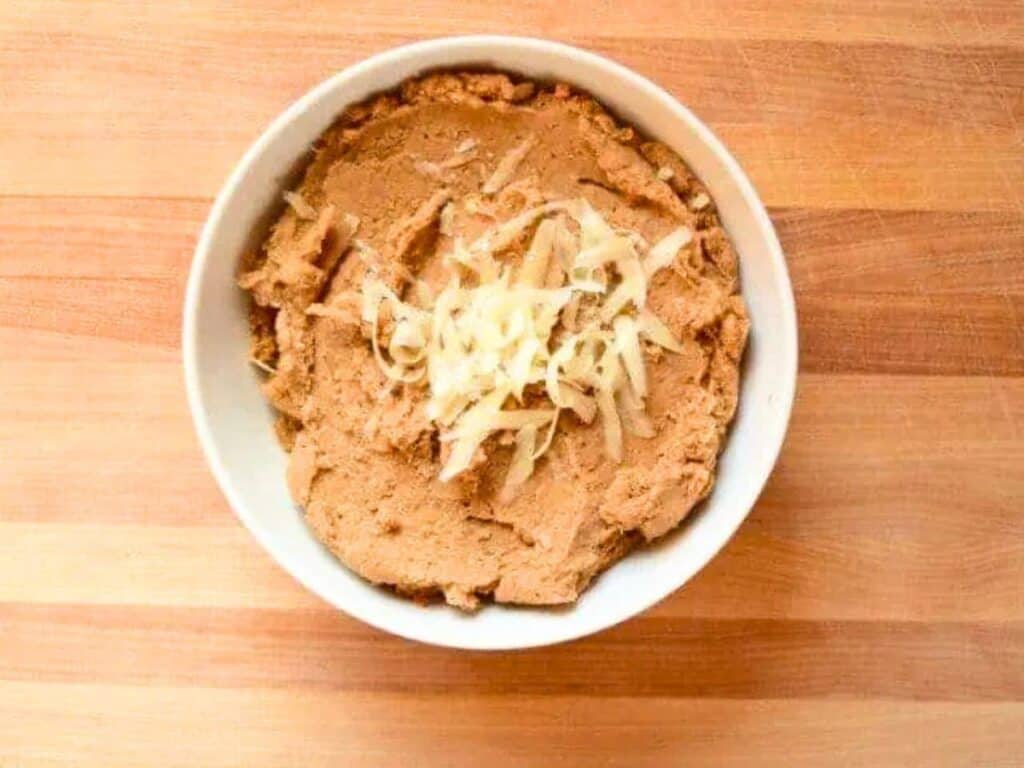 Image shows easy to make refried beans.