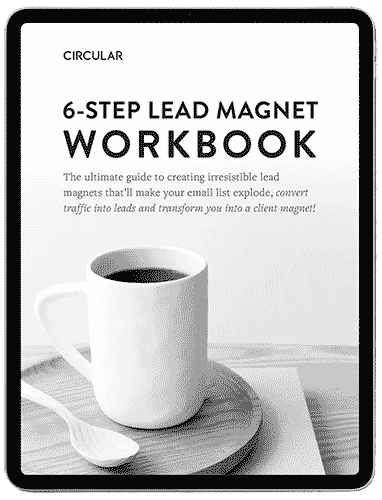 Magnetisk lead-gen workbook til e-mail marketing og kundeopsøgning, gratis download.