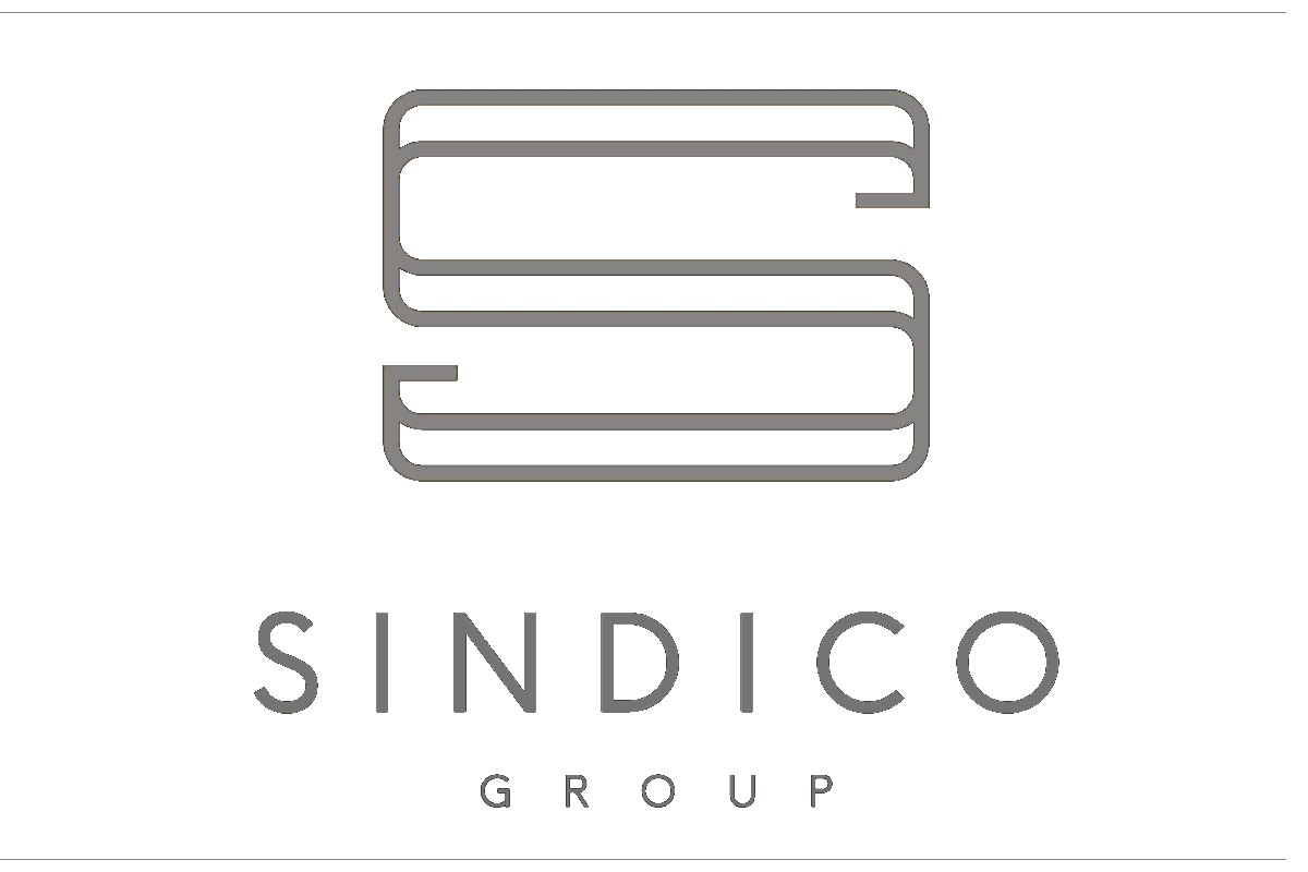 Modern logo for Sindico Group, emphasizing innovation and professionalism in corporate branding.