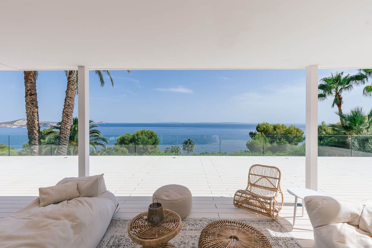 Villa con vistas al mar en Es Cubells