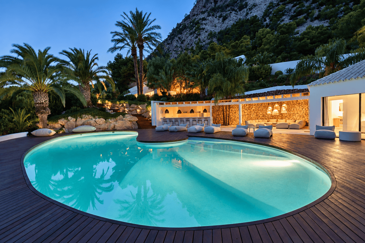 Villa con vistas al mar en Es Cubells