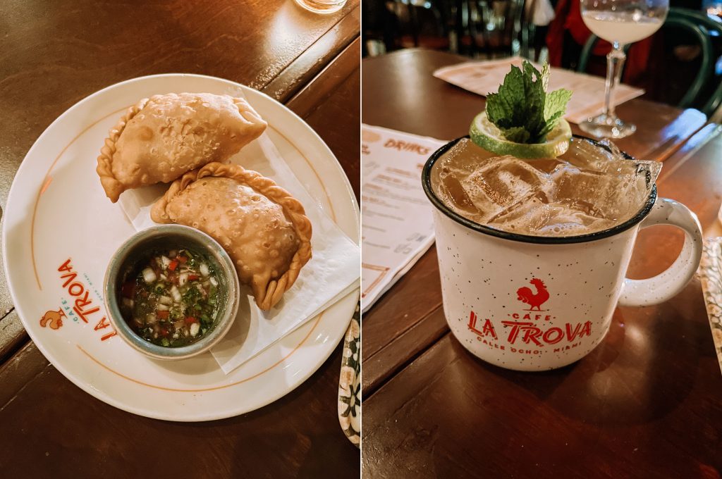 Empanadas and cocktails at Cafe La Trova in Miami