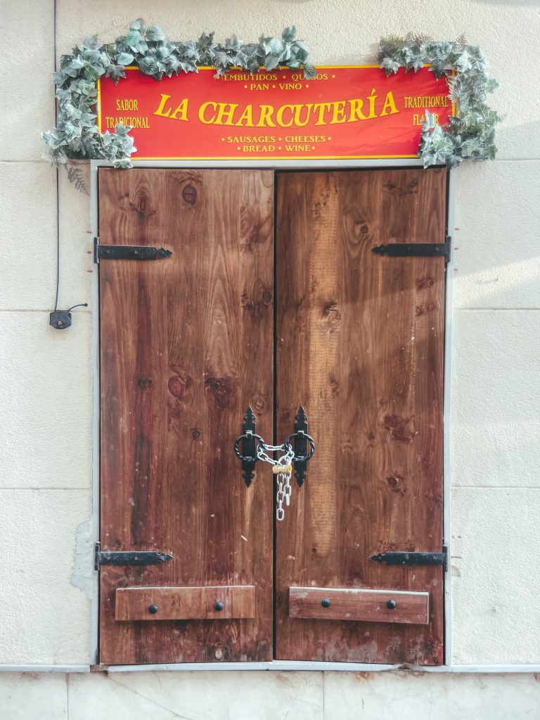 The front door of La Charcuteria, Alicante