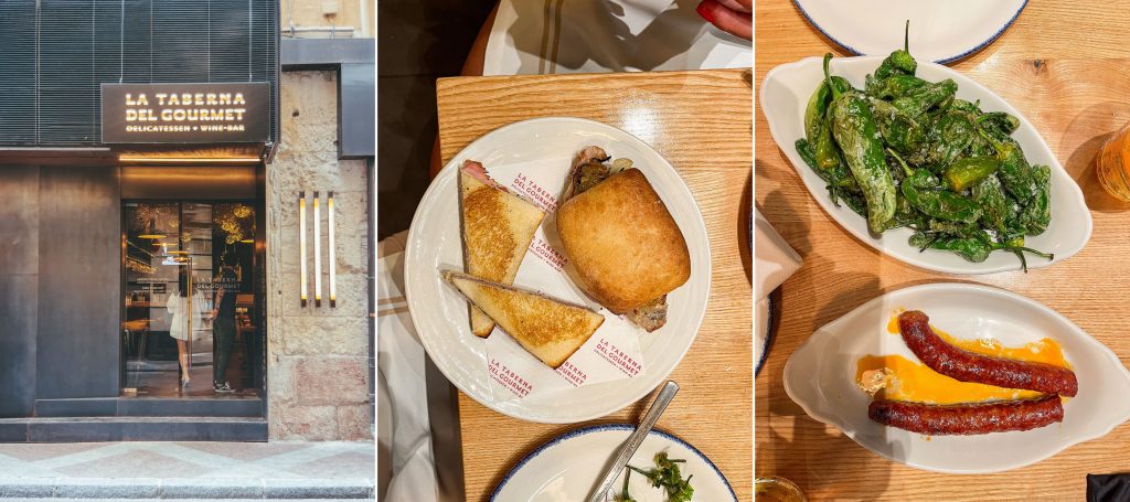 Montage of dishes at La Taverna del Gourmet in Alicante