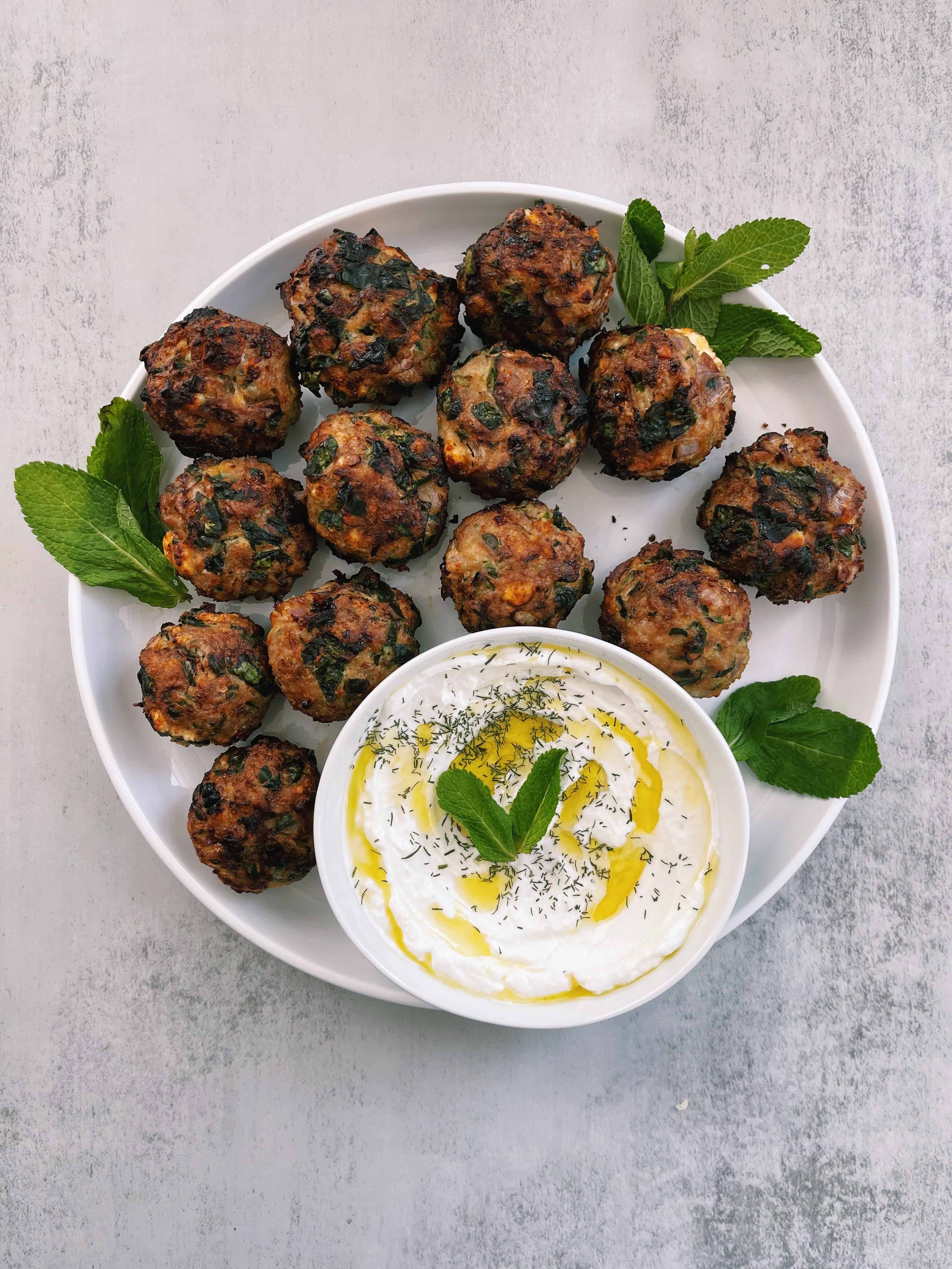 Air Fried Mediterranean Meatballs