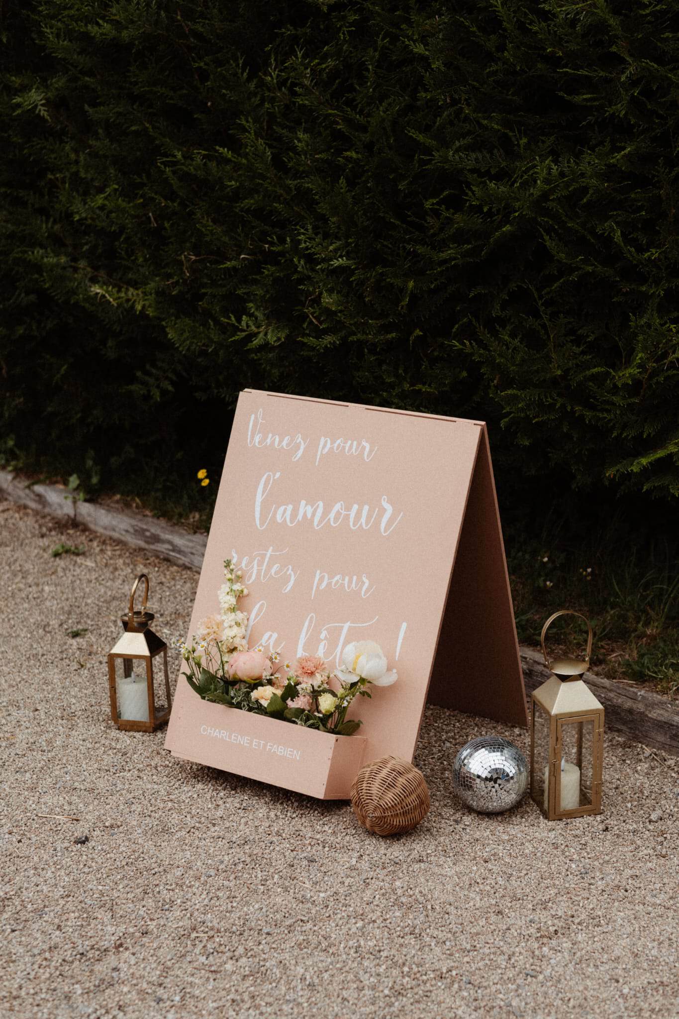 Panneau accueil wedding design Anad Studio