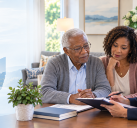 Family meeting with an assisted living staff member in Ohio
