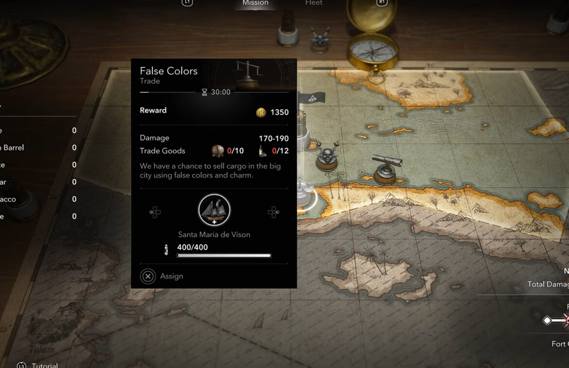 Fleet Planning Table: Trade Missions