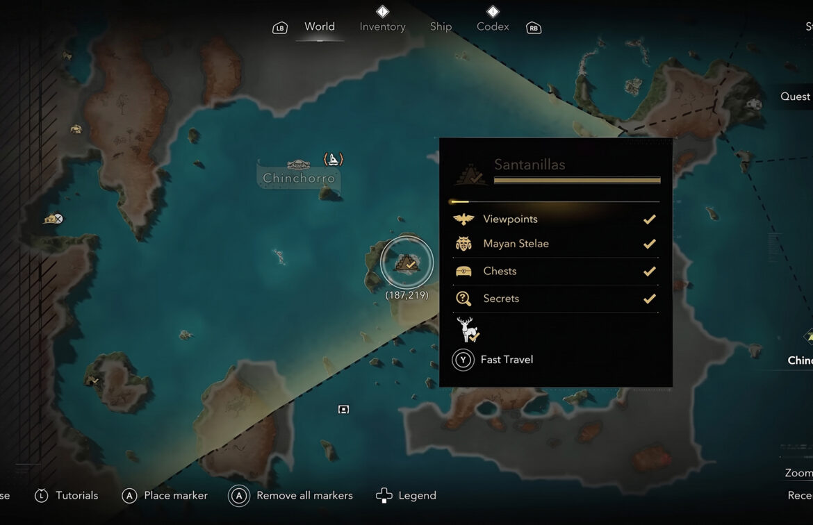 Santanillas Treasure Map Location