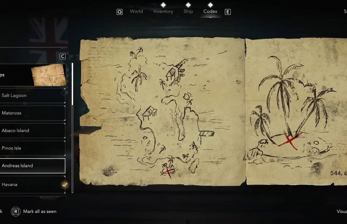 This is what the treasure map you found looks like