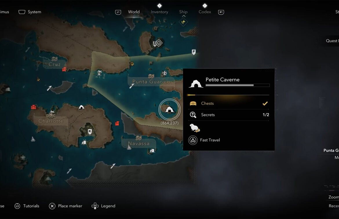 The sixth part of the map is in Petite Caverne