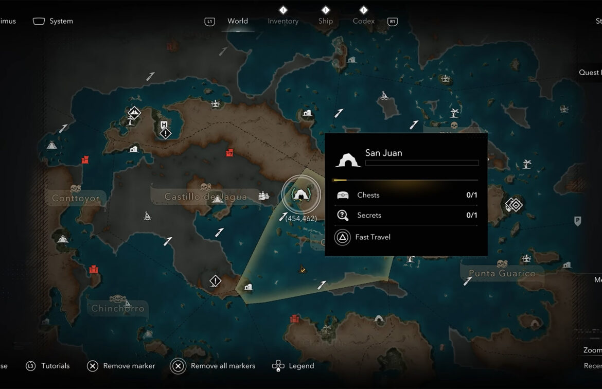 The third part of the map is in San Juan