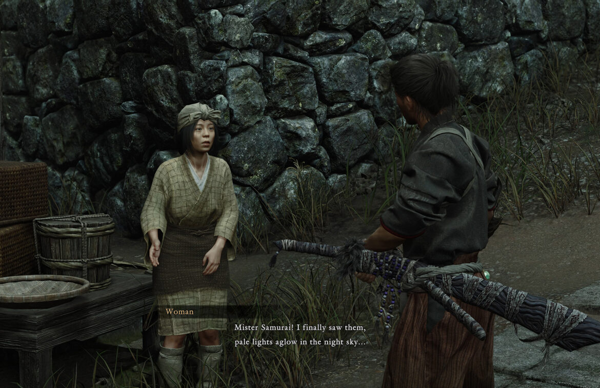 Talk to the woman to start the quest