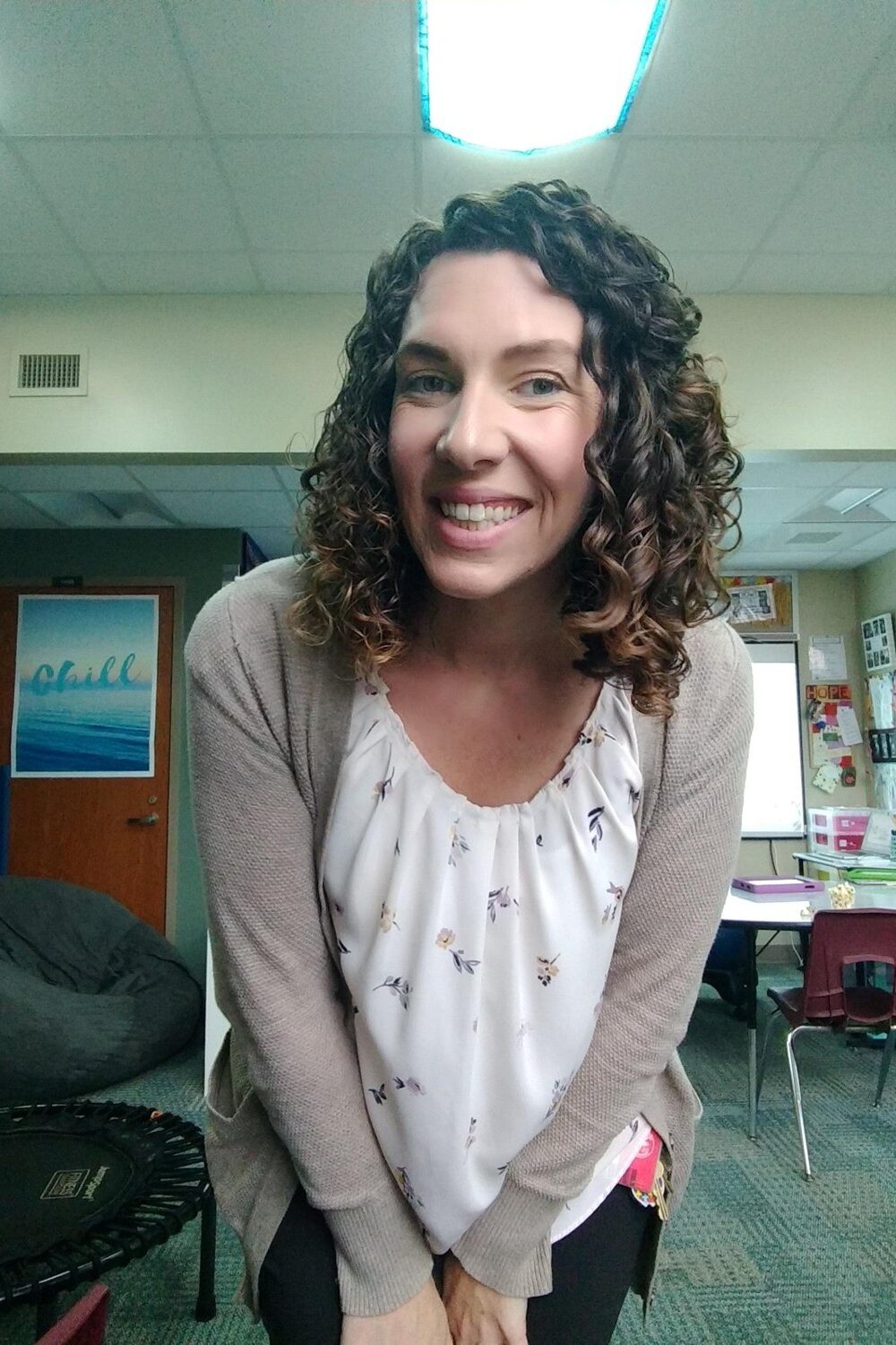 Jenn Adams in a classroom, ready for a Pennsylvania homeschool evaluation