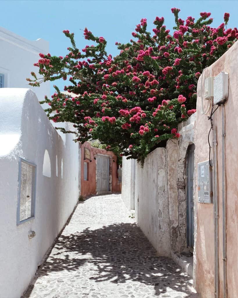 streets of santorini greece fall destinations for solo female travel