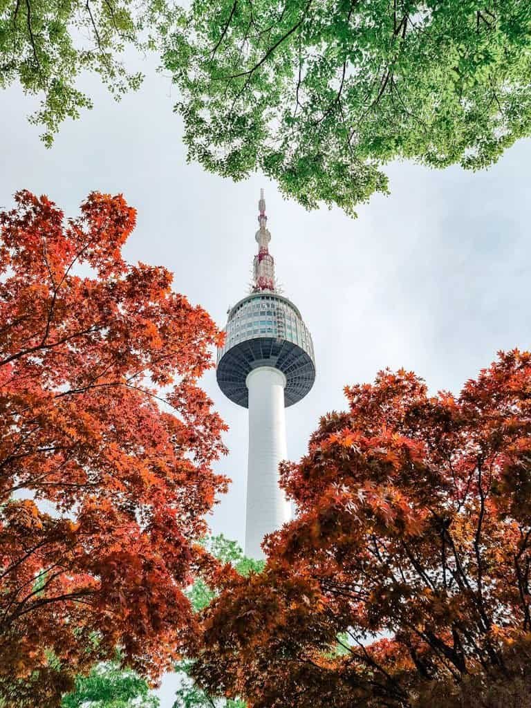 seoul souith korea tower fall destinations for solo female travel