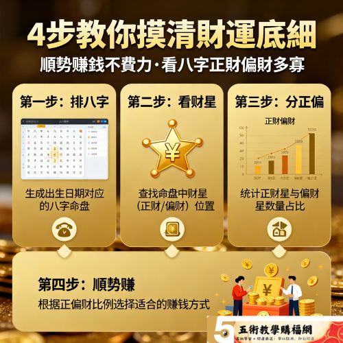 4步教你摸清財運底細,順勢賺錢不費力,看八字是正財多還是偏財多?