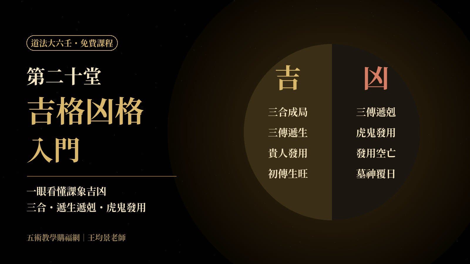 道法大六壬免費課程第二十堂|吉格凶格入門:三合、遞生遞剋、虎鬼發用,一眼看懂課象吉凶