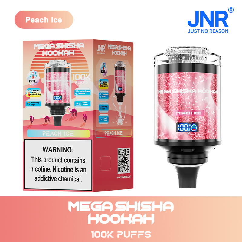 JNR Mega Shisha Hookah 100K Peach Ice