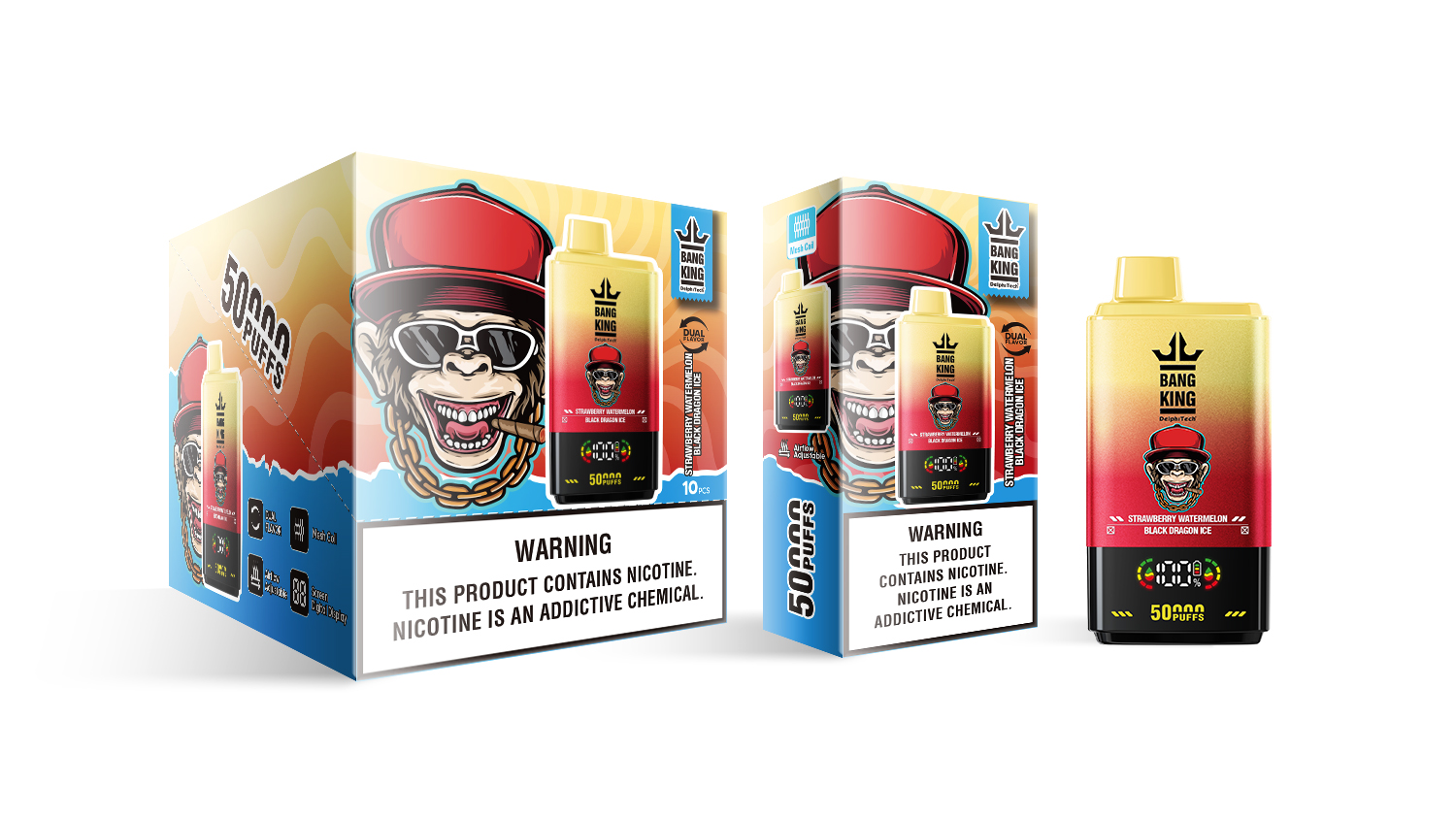 Bang King 50000 Strawberry Watermelon/Black Dragon Ice
