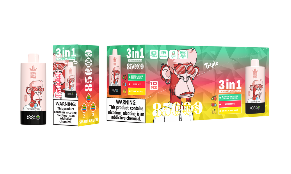 Bang King 85000 Lush Ice/Kiwi Passion Fruit Guava/Straw Mango