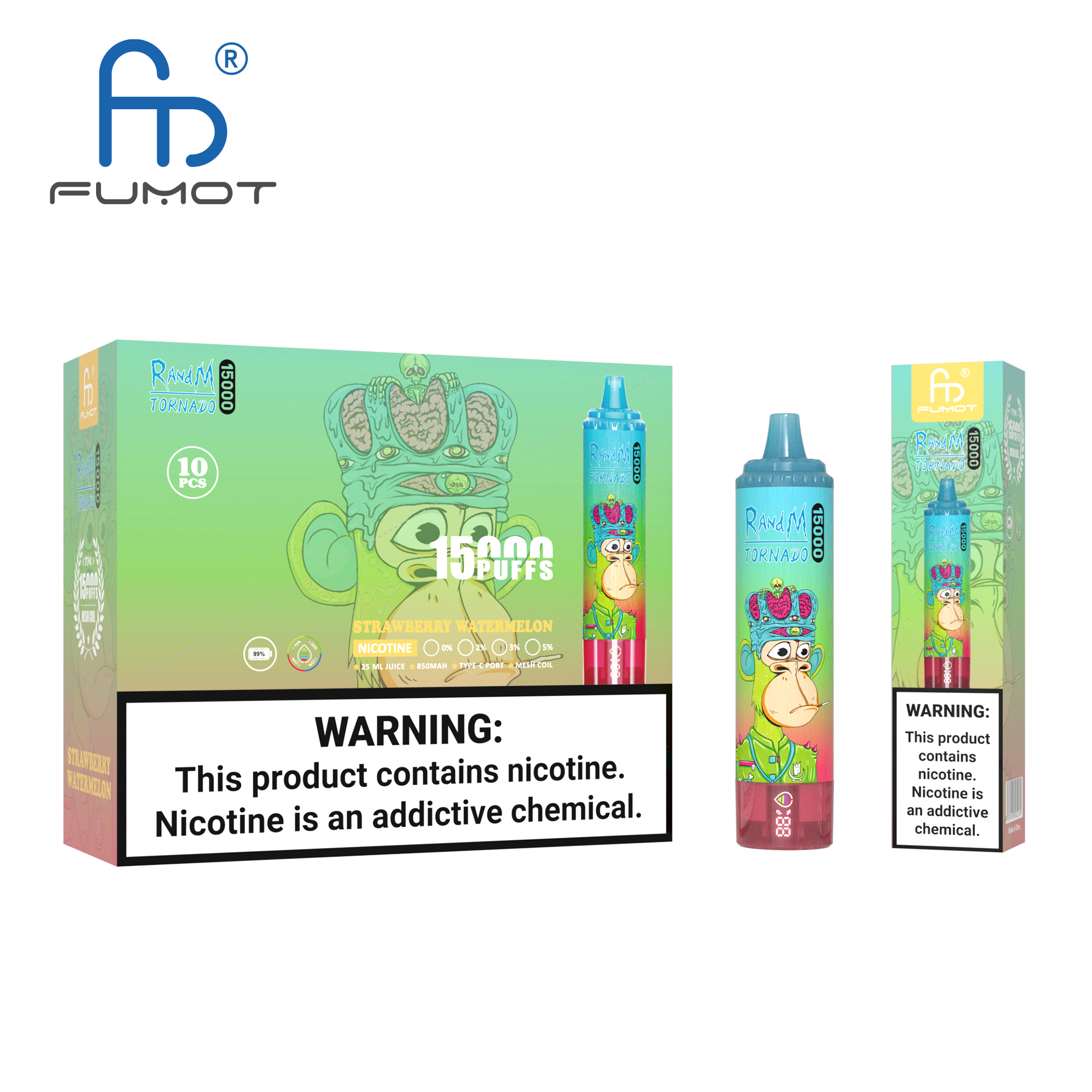Fumot Tornado 15000 Strawberry Watermelon – Bild 4